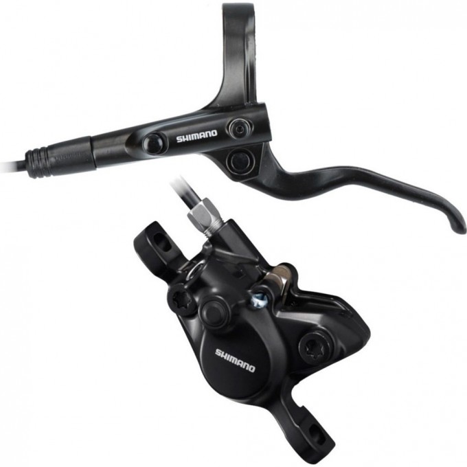 Тормоз дисковый SHIMANO MT MT201, BL(левый)/BR(передний), полимерные колодки, 1000мм, черный EMT201KLFPRA100
