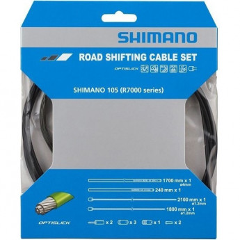 Трос и оплетка переключения SHIMANO 105, с оплеткой RS900, черный, Y8ZG98090 Трос и оплетка переключения SHIMANO 105, с оплеткой RS900, черный, Y8ZG98090
